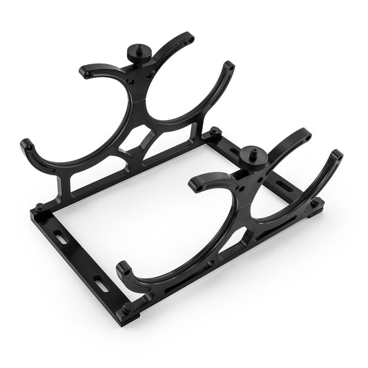 Soporte doble para botellas de óxido nitroso Nos. de aluminio negro [Negro]