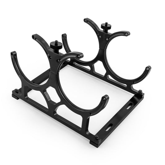 Soporte doble para botellas de óxido nitroso Nos. de aluminio negro [Negro]