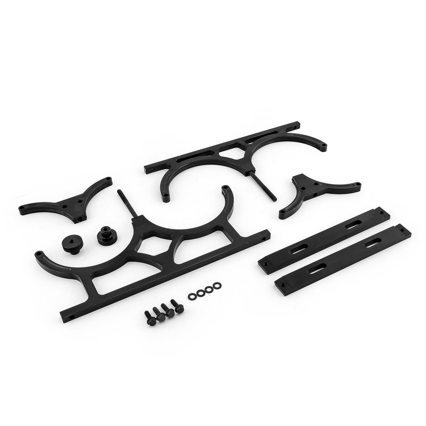 Soporte doble para botellas de óxido nitroso Nos. de aluminio negro [Negro]