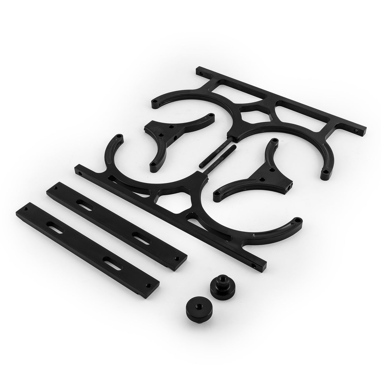 Soporte doble para botellas de óxido nitroso Nos. de aluminio negro [Negro]