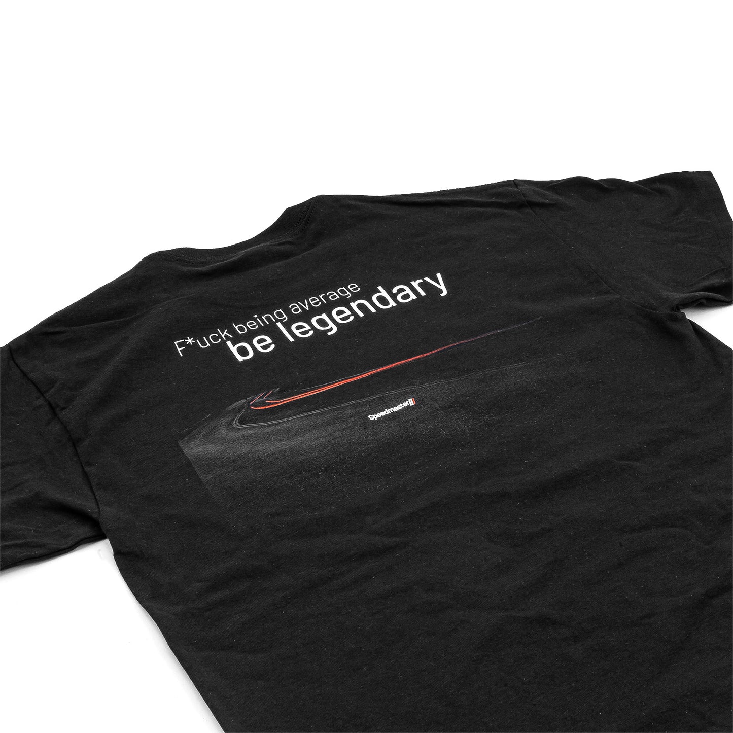 Camiseta de algodón negra legendaria del Speedmaster