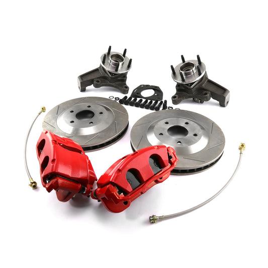 Kit de conversión de freno de disco delantero ranurado de 13" para GM C5 Corvette