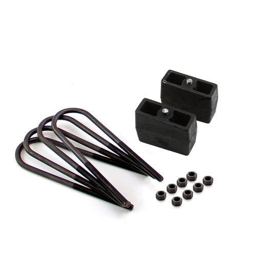 Kit de elevación y descenso de 4" con bloque de acero dúctil, pernos en U y herrajes