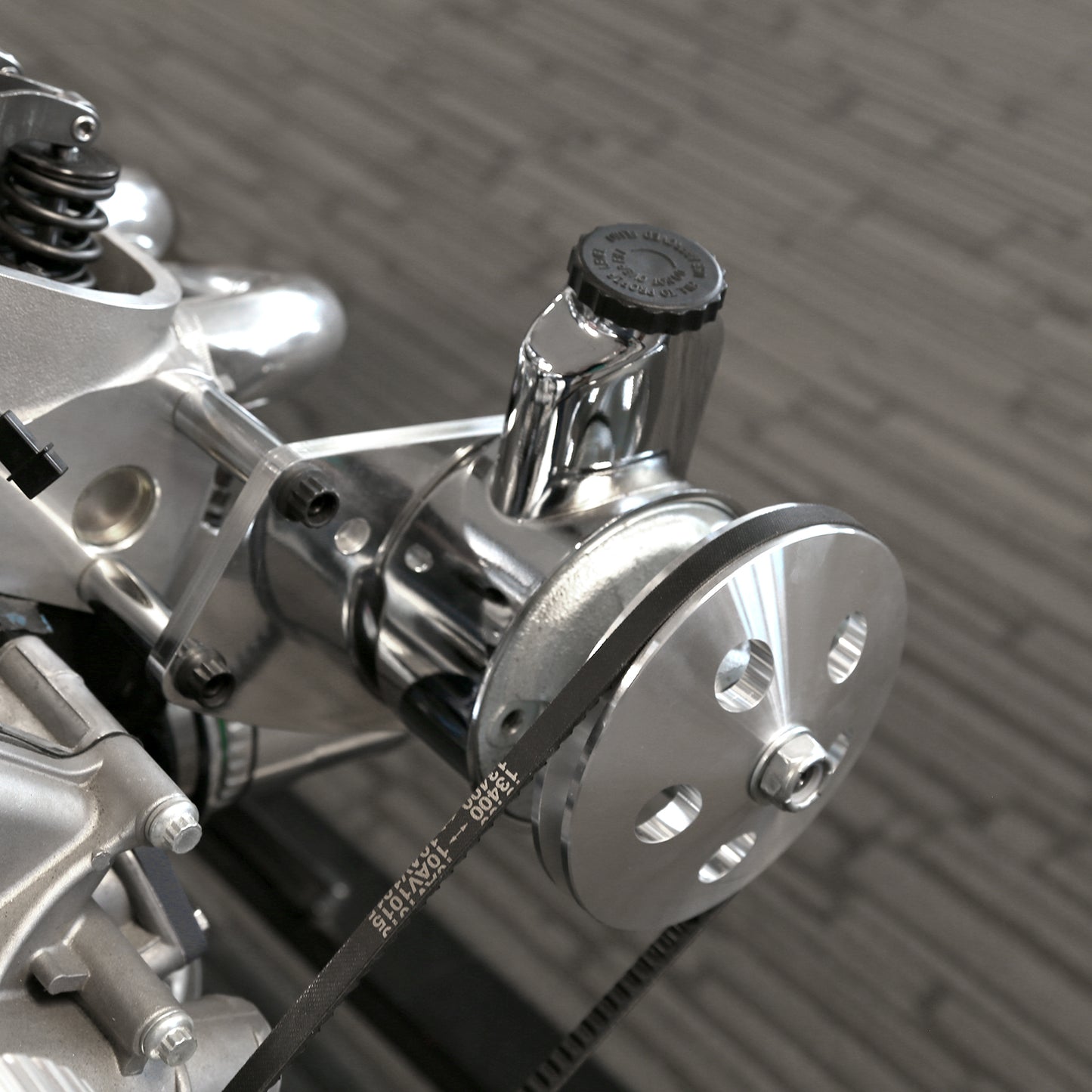 Bomba de dirección asistida Ford SB 289 302 Windsor, soporte y kit de polea de ranura en V