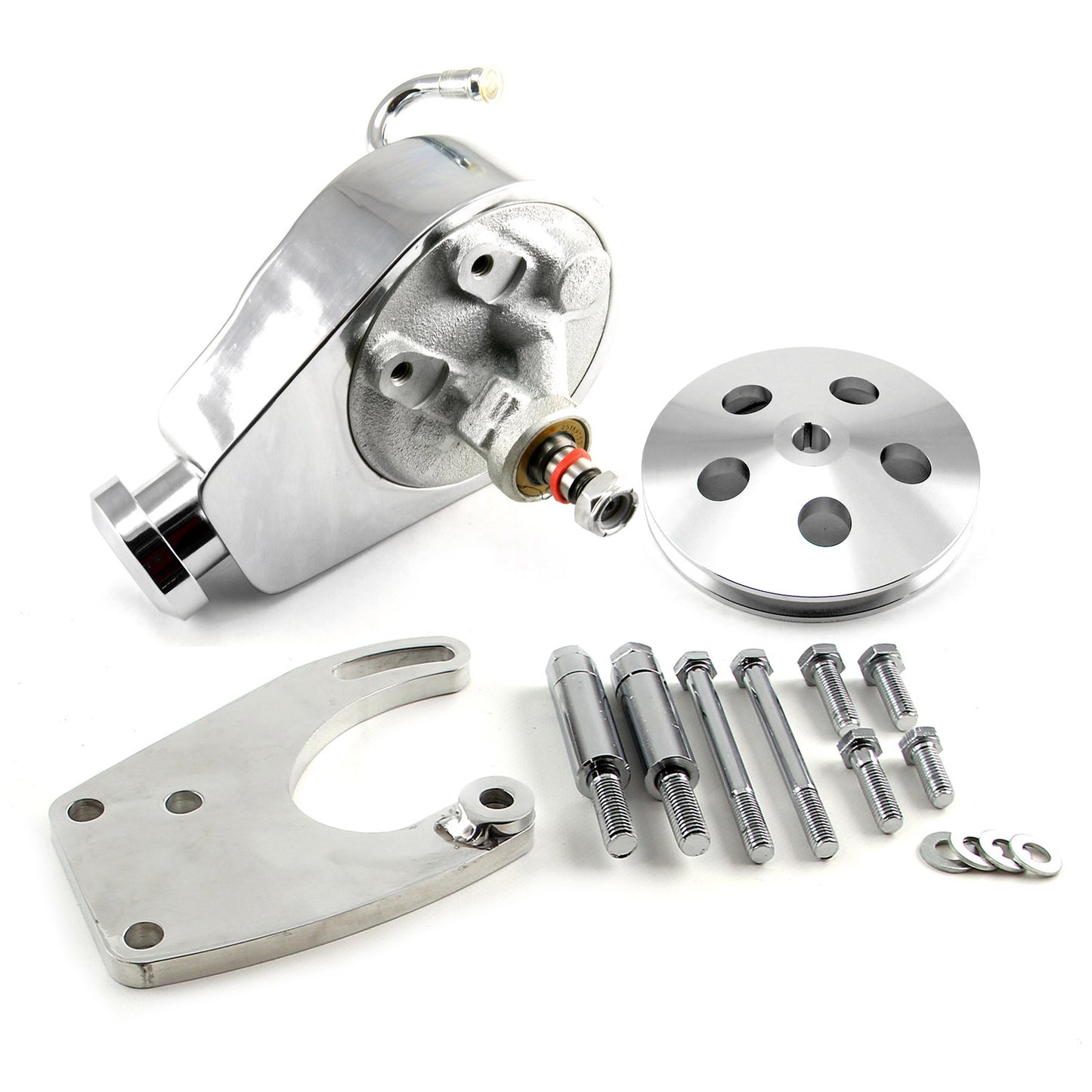 Bomba de dirección asistida Ford SB 289 302 Windsor, soporte y kit de polea de ranura en V