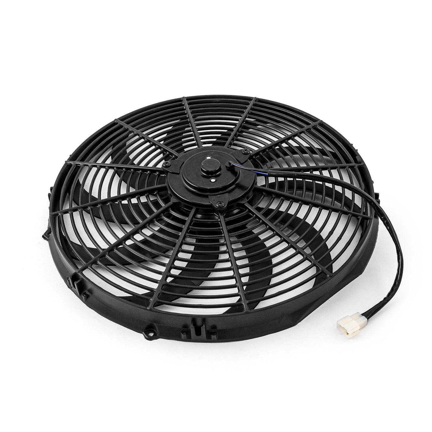 Ventilador térmico eléctrico con aspas en forma de S de 12 V y 16" reversible