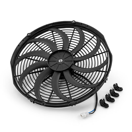 Ventilador termoeléctrico reversible de 16" con aspas en forma de S y 12 V - Motor grande