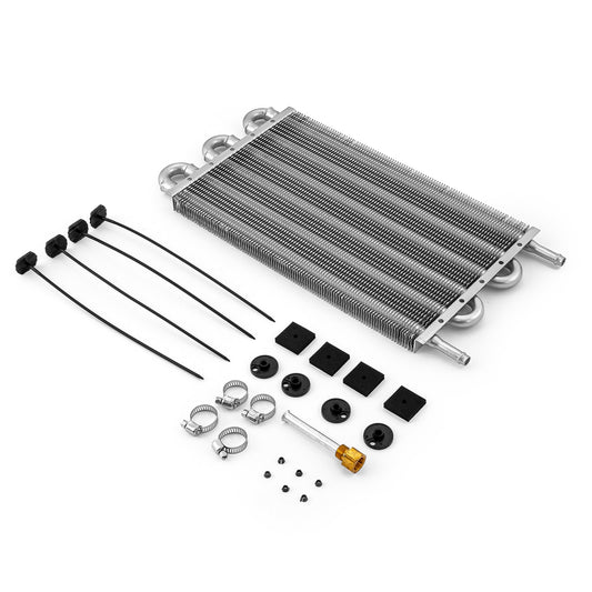 Transmission Tube and Fin Fluid Oil Cooler 15.5" x 7.5" w/ Mounting Hardware