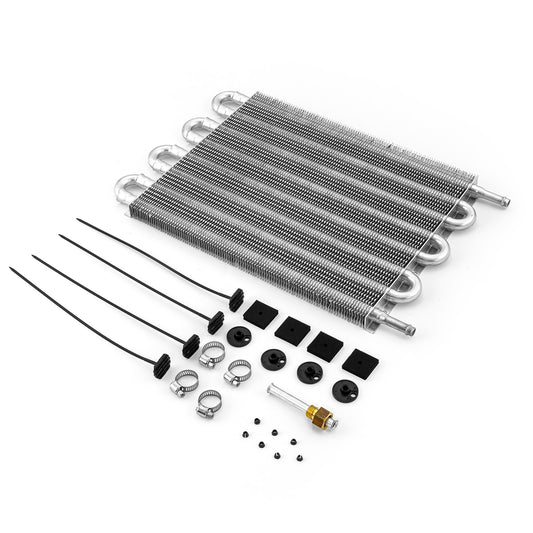 Transmission Tube and Fin Fluid Oil Cooler 15.5" x 10" w/ Mounting Hardware