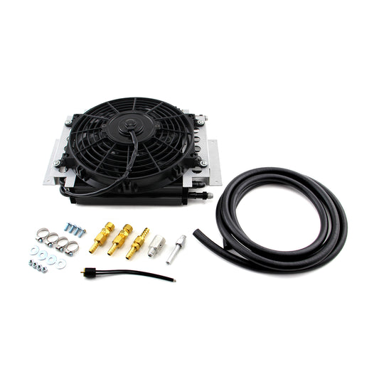 Kit de ventilador y enfriador de aceite de transmisión remoto de 16 pasos con acc.