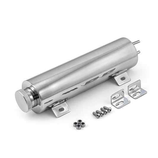 Tanque de desbordamiento de acero inoxidable de 3" x 12" con kit de soporte de montaje