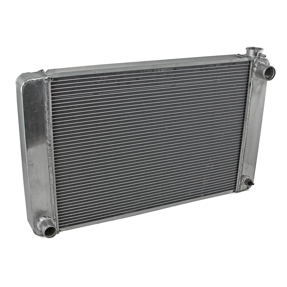 Radiador de aluminio Ford Mopar 28x19x2.2 (TR-BL O/L) satinado (WD/Plug)
