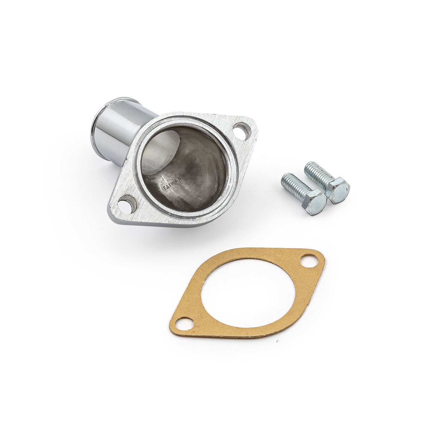 Carcasa del termostato de 45 grados para Chevy SBC 350 (1968-86), cuello de agua cromado