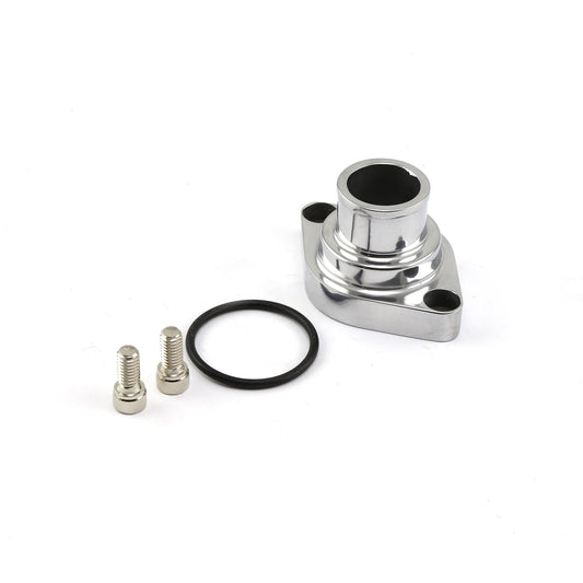 Chevy SBC 350 Straight Up Aluminum Thermostat Housing Water Neck Polished