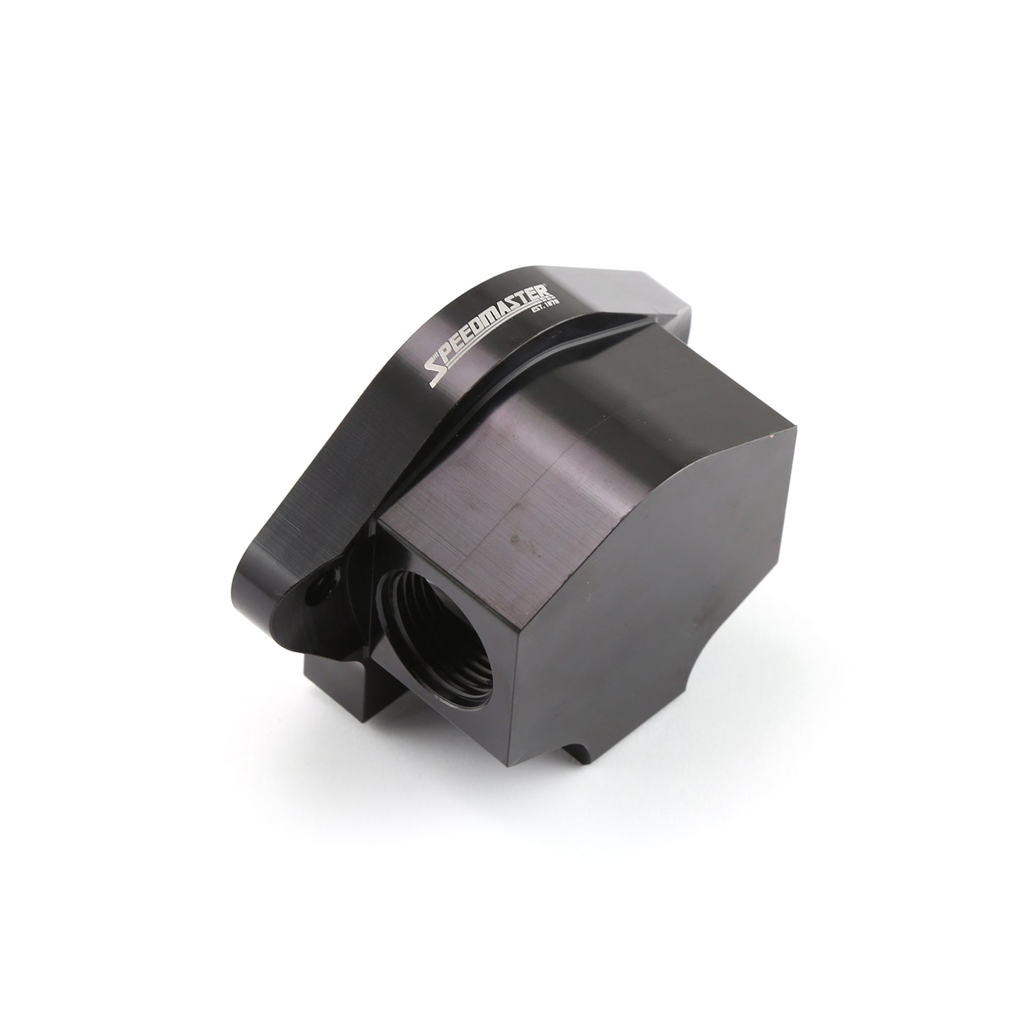 Termostato remoto de aluminio billet de 0 grados con cuello de agua, color negro