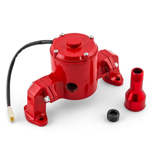 Bomba de agua eléctrica Chevy SBC 350 de 35+ Gpm [Revestimiento en polvo rojo]