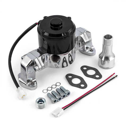 Bomba de agua eléctrica para Chevy SBC 350 (35+ GPM) [cromada]