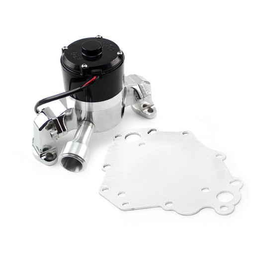 Bomba de agua eléctrica Ford 302 351C Cleveland de 35+ Gpm cromada y placa