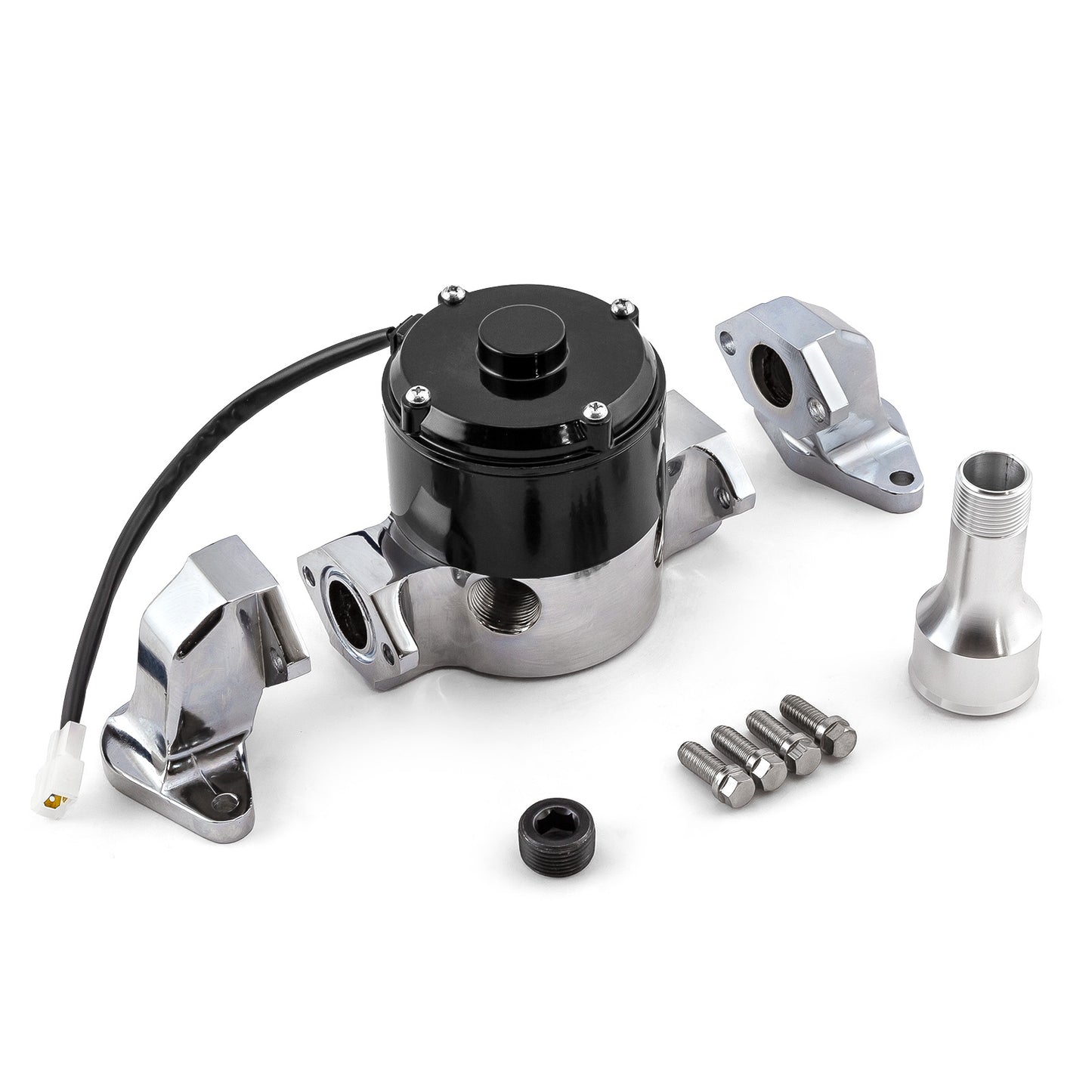 Bomba de agua eléctrica Ford 429 460 de 35+ Gpm cromada