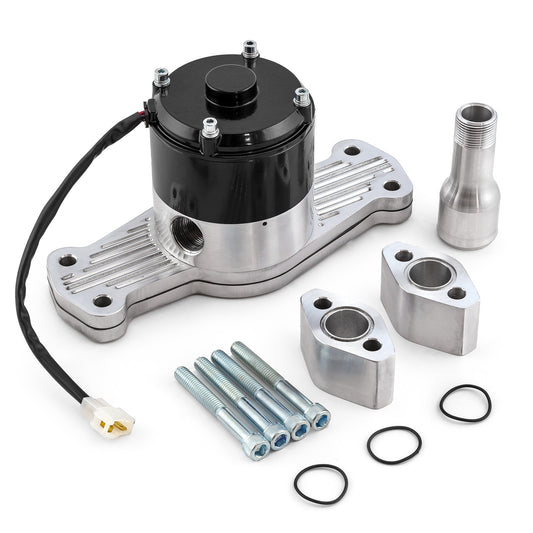 Bomba de agua eléctrica Chevy SBC 350 Slimline de 40+ Gpm, pulida