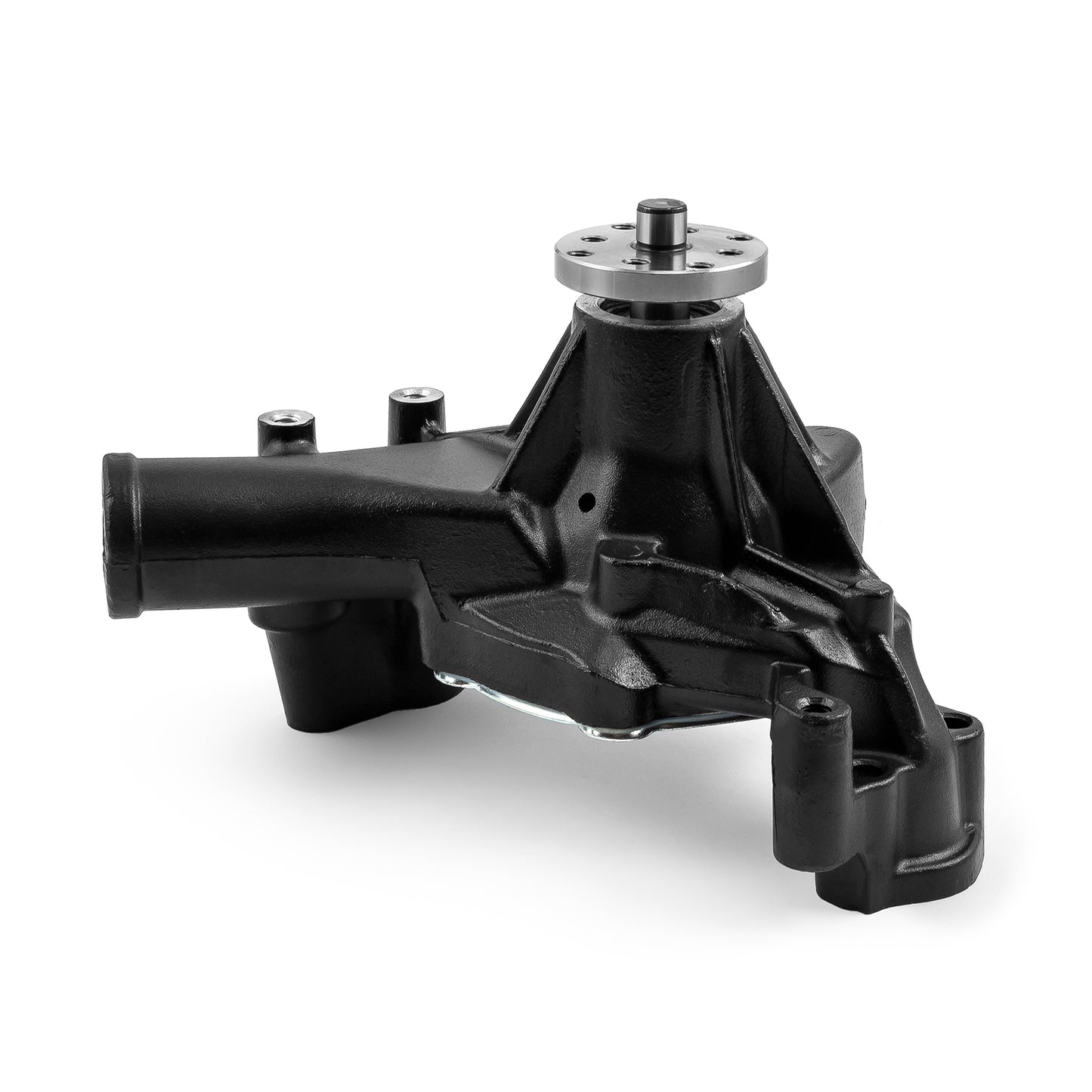 Bomba de agua larga de aluminio de alto volumen para Chevy SBC 350 [Negra]