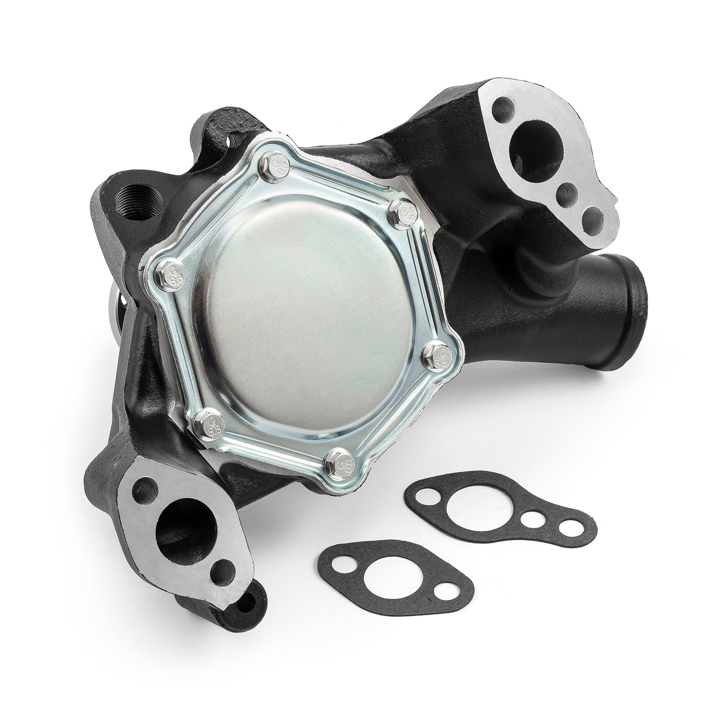 Bomba de agua larga de aluminio de alto volumen para Chevy SBC 350 [Negra]