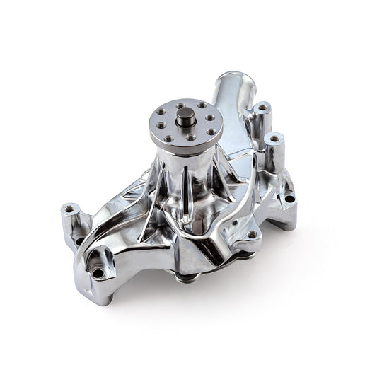 Bomba de agua larga de aluminio de alto volumen para Chevy SBC 350 [cromada]