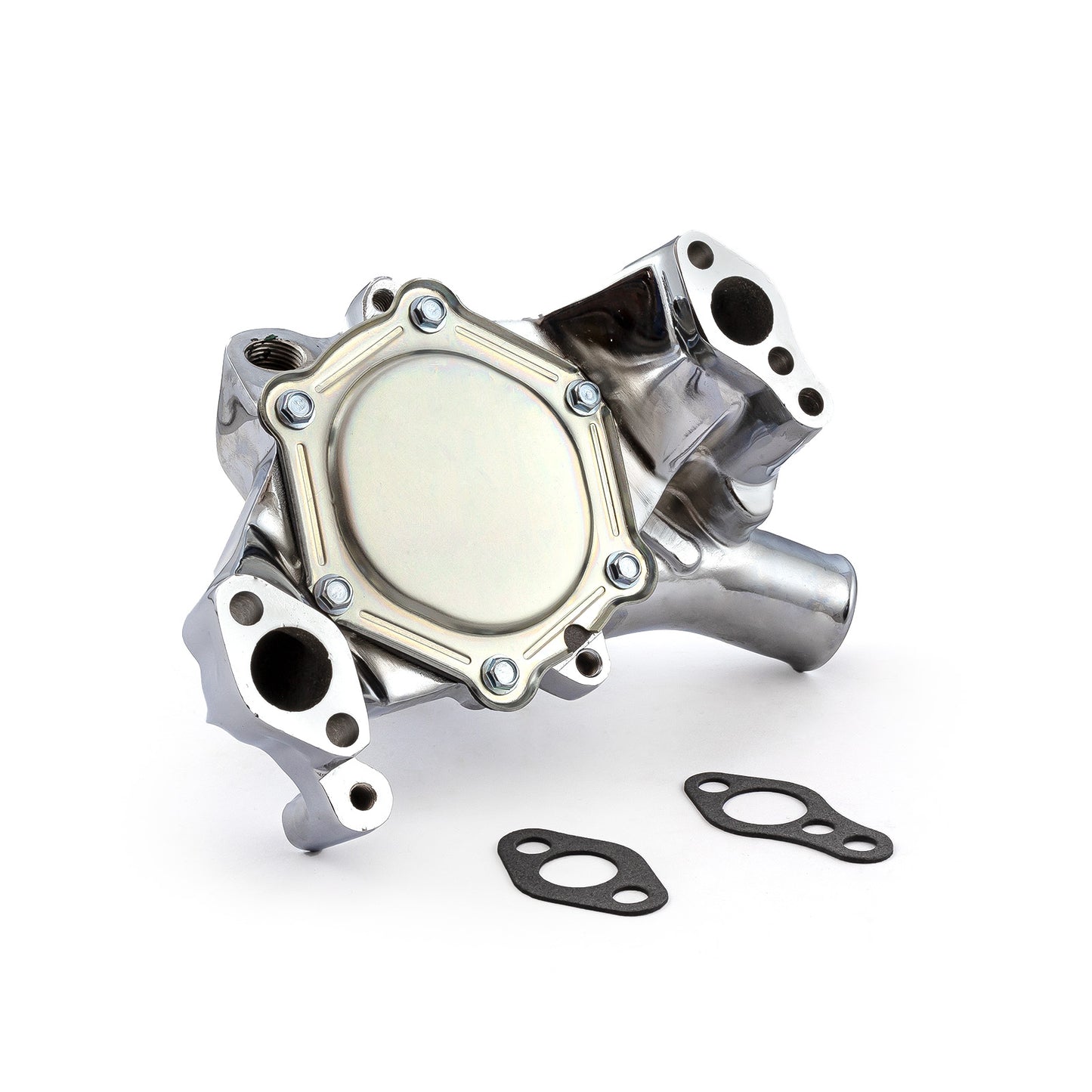 Bomba de agua larga de aluminio de alto volumen para Chevy SBC 350 [cromada]
