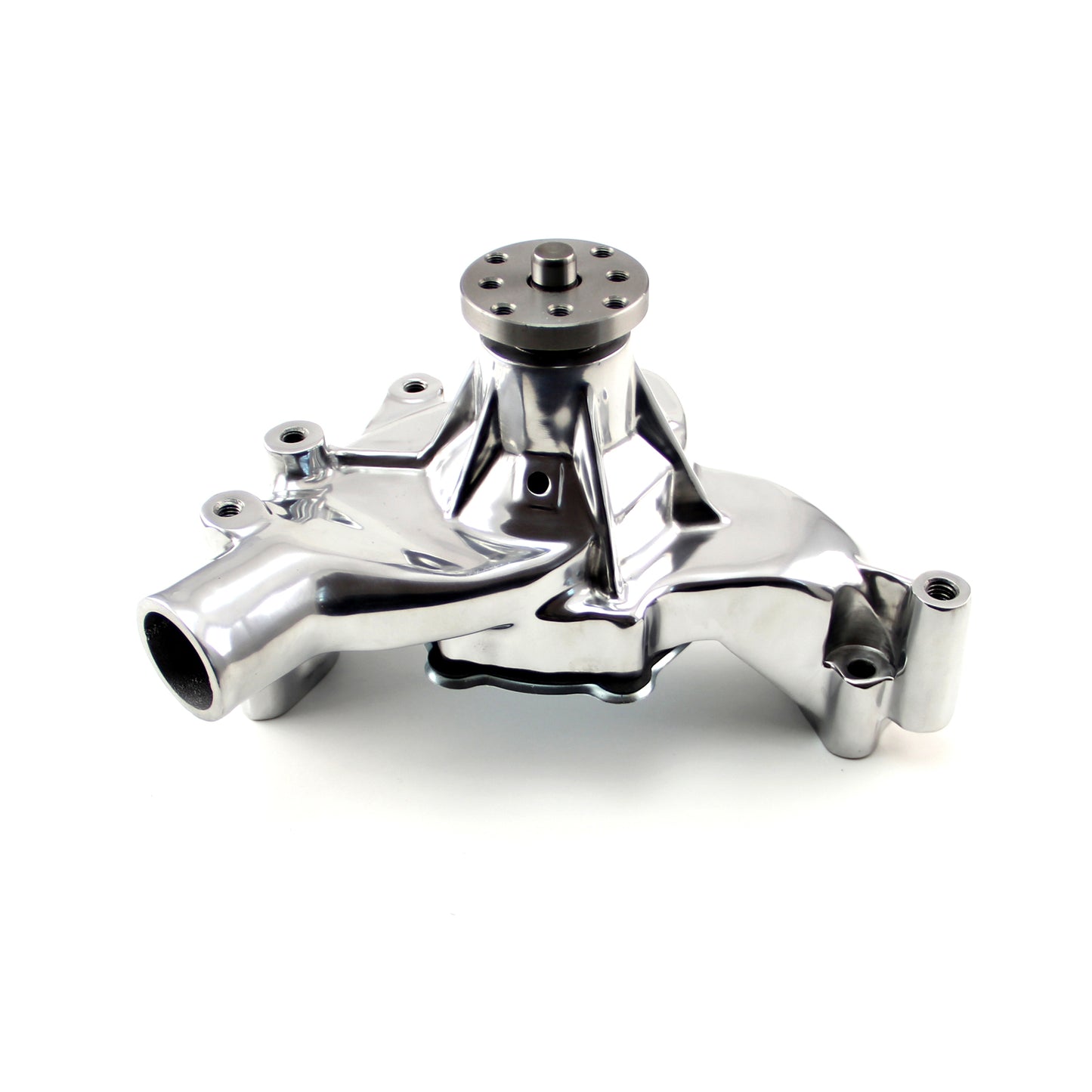 Bomba de agua larga de aluminio de alto volumen Chevy BBC 454 cromada