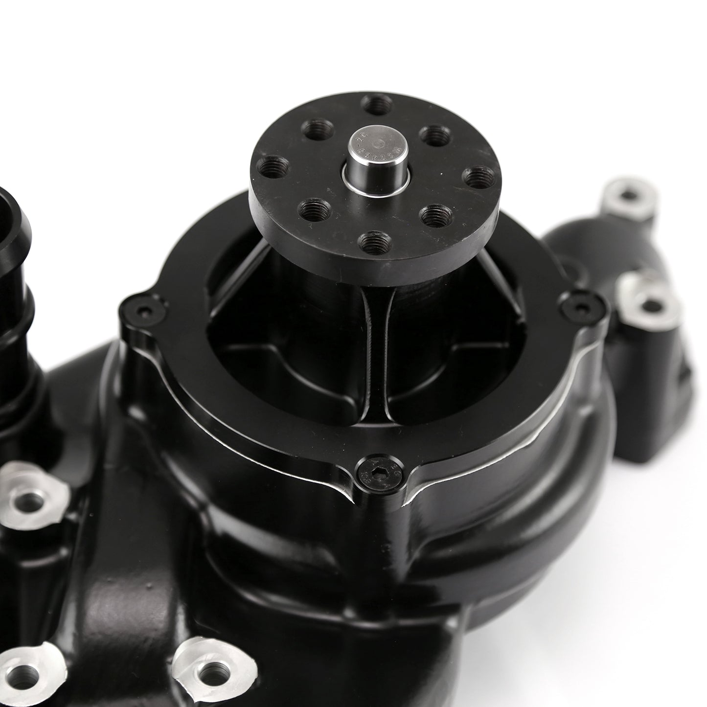 Bomba de agua de aluminio de dos piezas de alto volumen para Chevy GM LS [Negra]