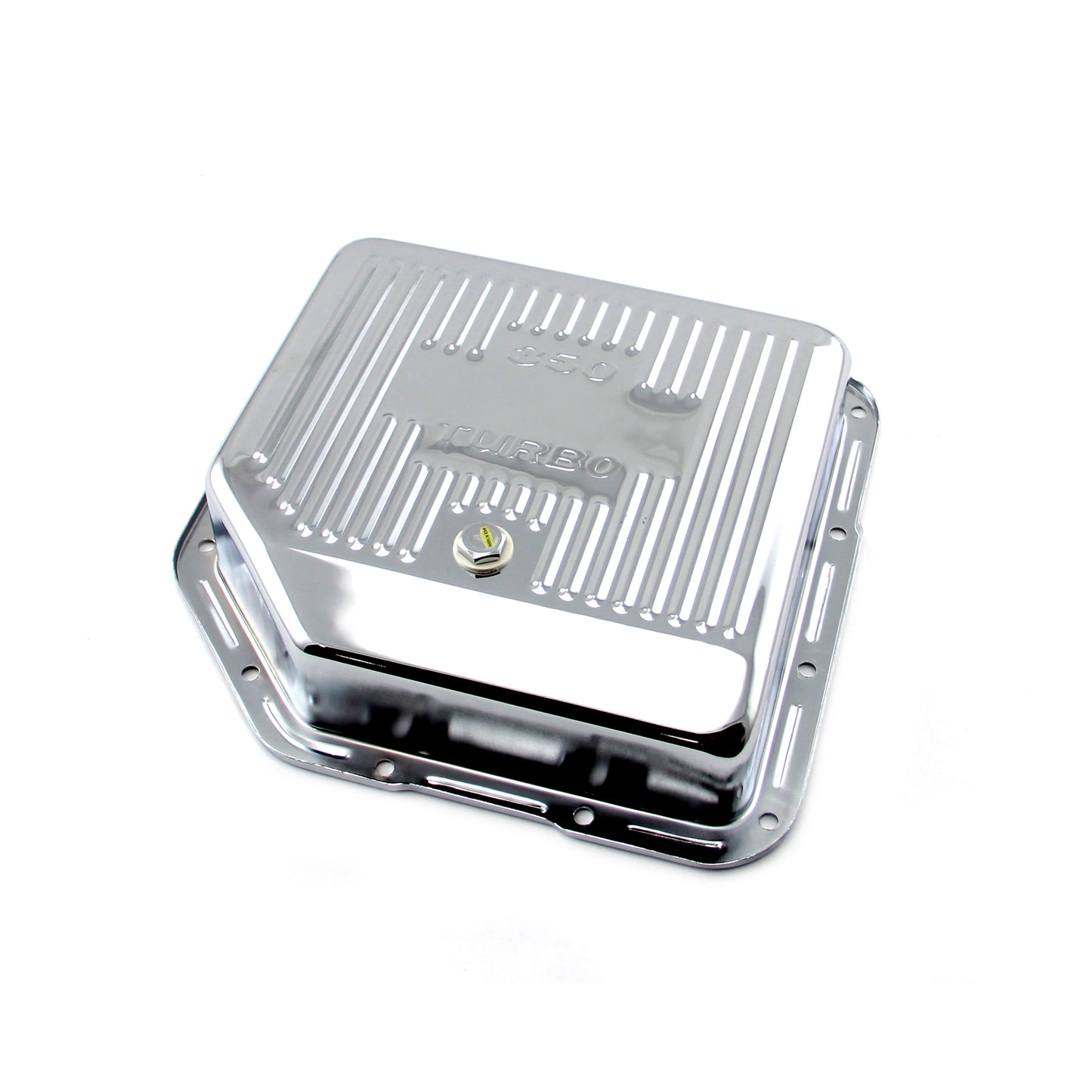 Cárter de aceite de transmisión profunda con aletas cromadas Turbo TH350