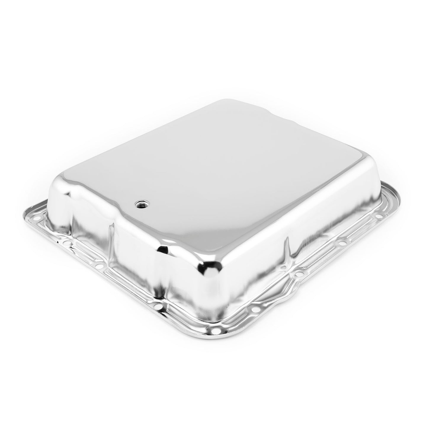 Turbo 700R4 Deep Transmission Oil Pan Chrome (With Oil Drain)