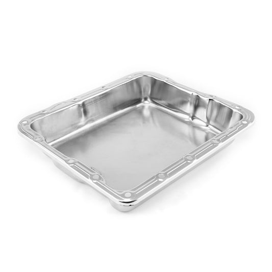 Cárter de aceite de transmisión Turbo 700R4 cromado (con drenaje de aceite)