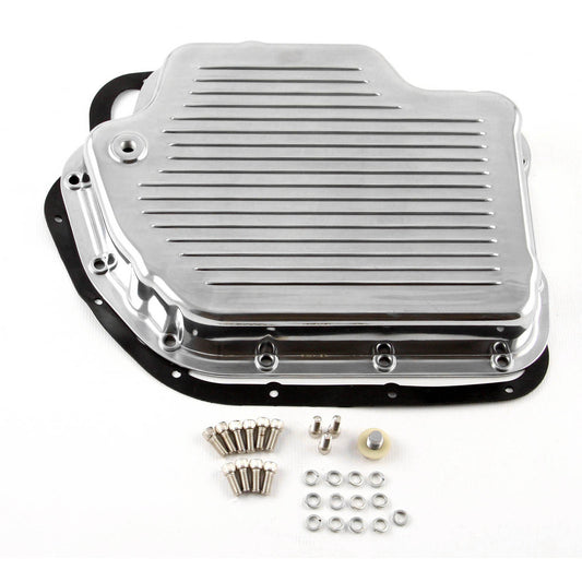 Turbo TH400 Finned Aluminum Transmission Oil Pan Set Polised (w/Bolts & Gasket)