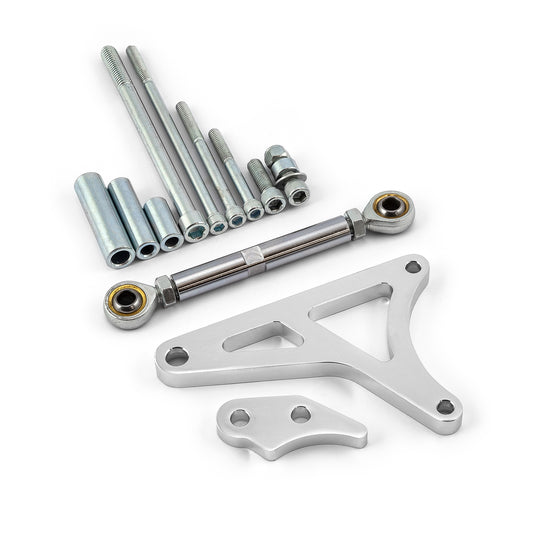 Kit de soporte de alternador de montaje alto de aluminio pulido Ford SB 289 302 Windsor