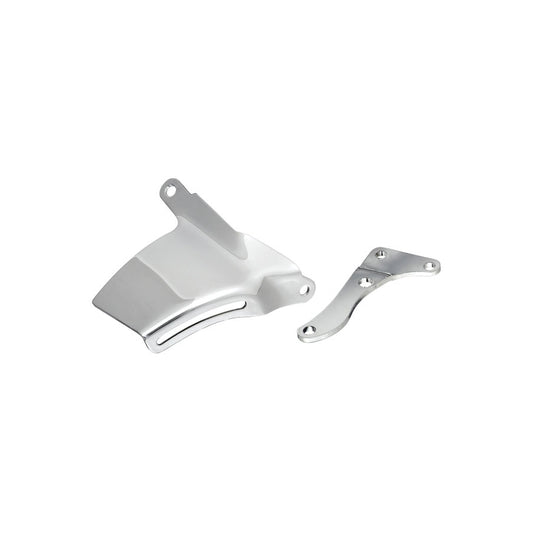 Chevy SBC 350 Lwp High Mount RH Side Alternator Bracket Kit Chrome