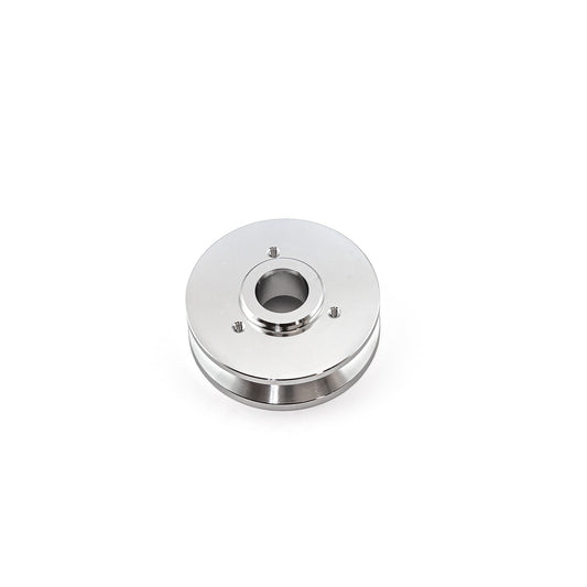 Polea de alternador universal de aluminio de una sola ranura para Chevy Ford pulida