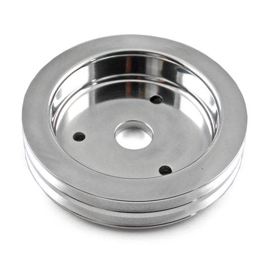 Chevy BBC 454 Billet Aluminum Short Water Pump Swp 2 Groove Crank Pulley