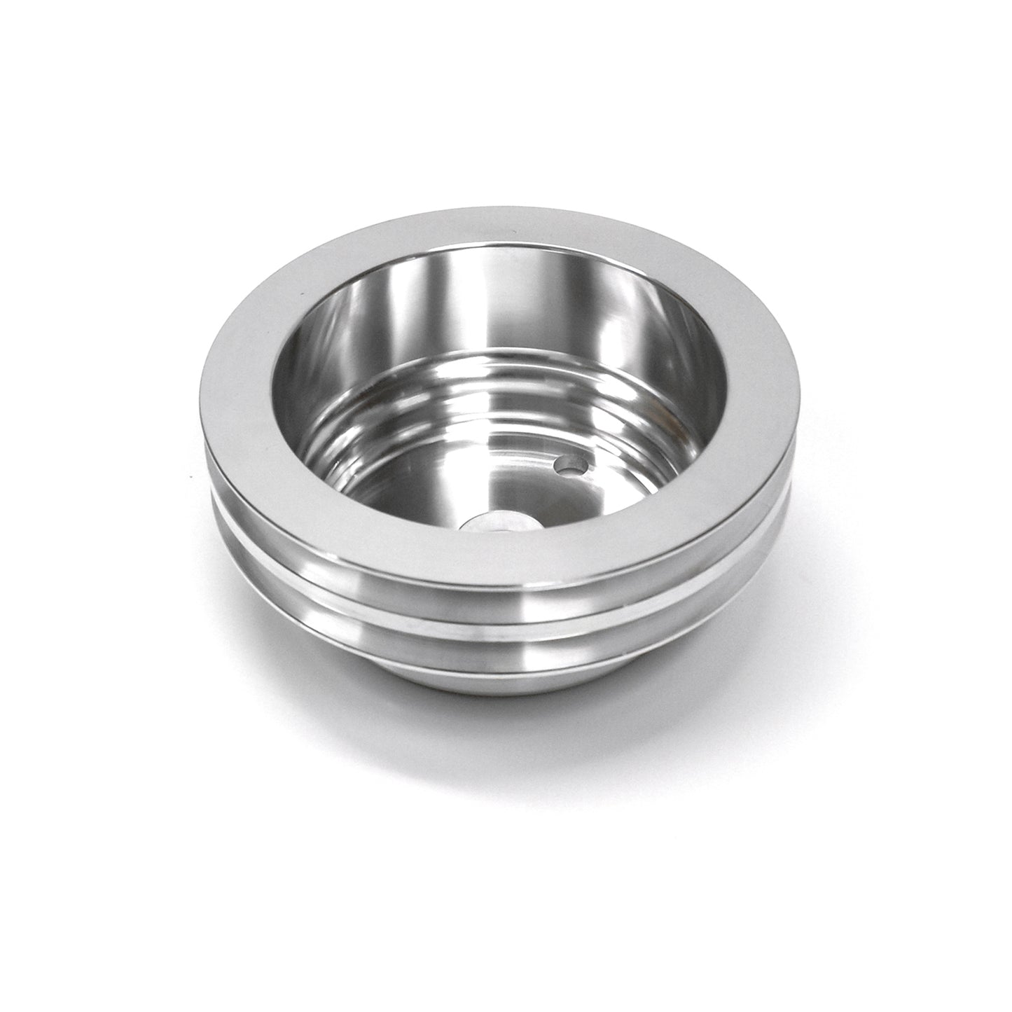 Bomba de agua larga de aluminio billet para Chevy SBC 350, polea de cigüeñal de 2 ranuras, LWP