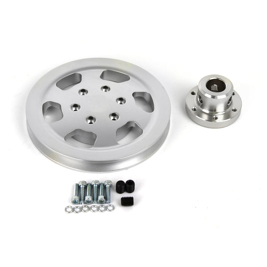 Polea de dirección asistida de aluminio de 1 V con ranura para Chevy GM