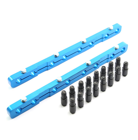 Oldsmobile 400 425 455 Rocker Stud Girdle Kit Blue With Polylock Nuts [OEM Head]