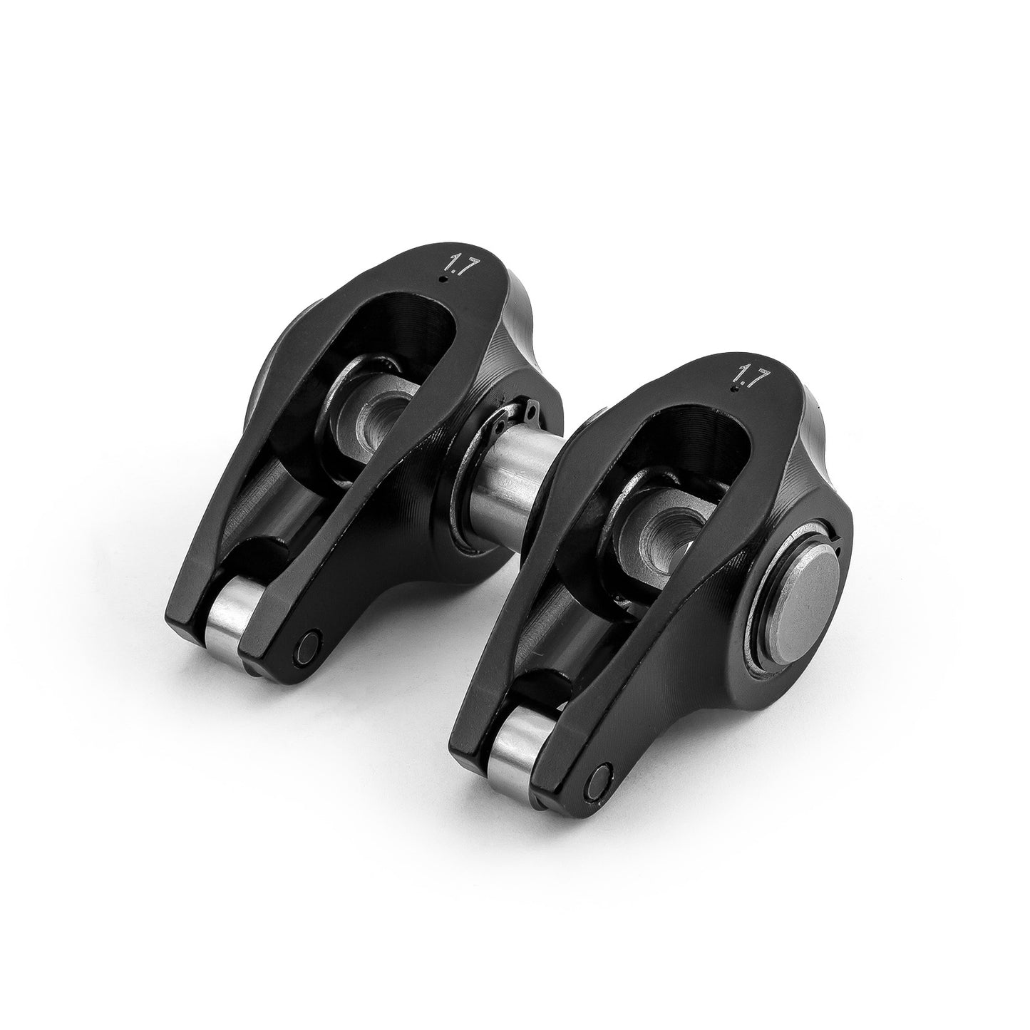 Juego de balancines de rodillos con pedestal de aluminio para Chevy LS1 1.7 Ratio, color negro