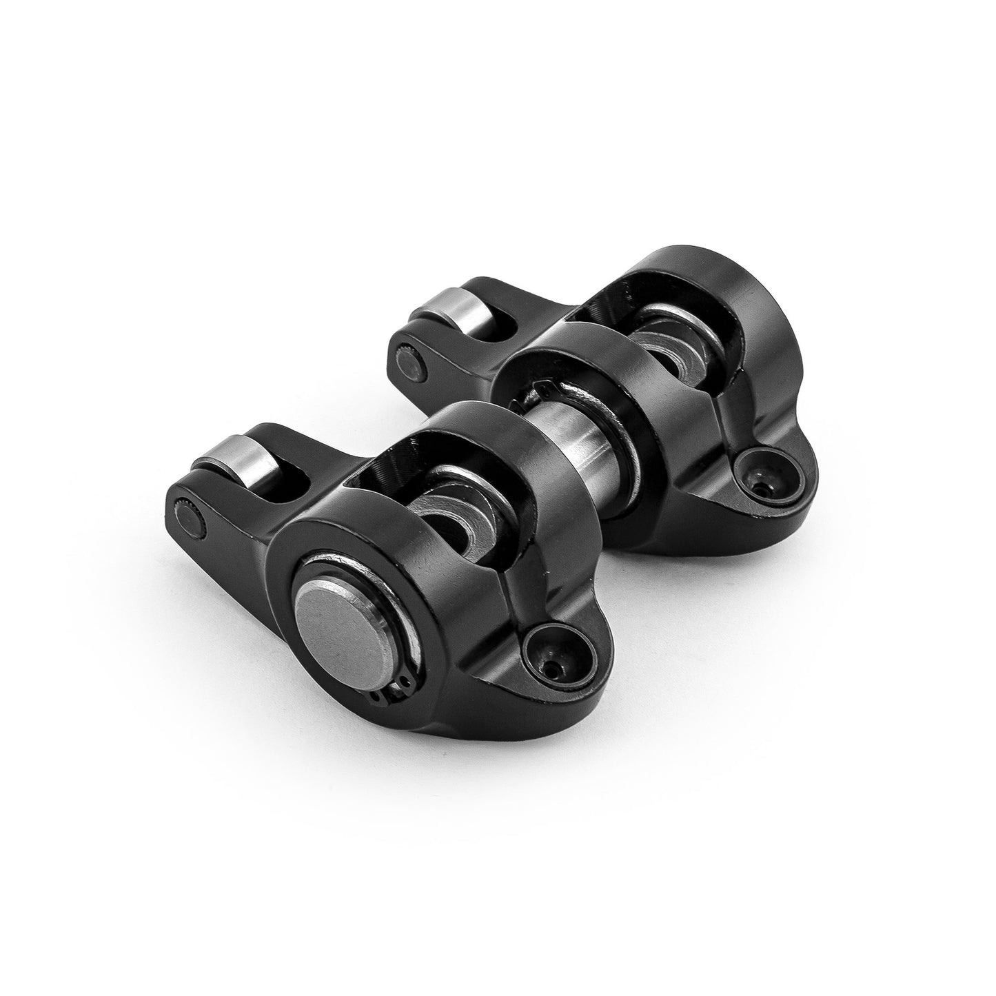 Juego de balancines de rodillos con pedestal de aluminio para Chevy LS1 1.7 Ratio, color negro