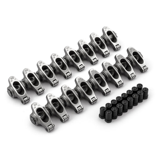 Juego de balancines de rodillos de acero inoxidable Ford SB 289 302 351 Windsor de 1,6 3/8"