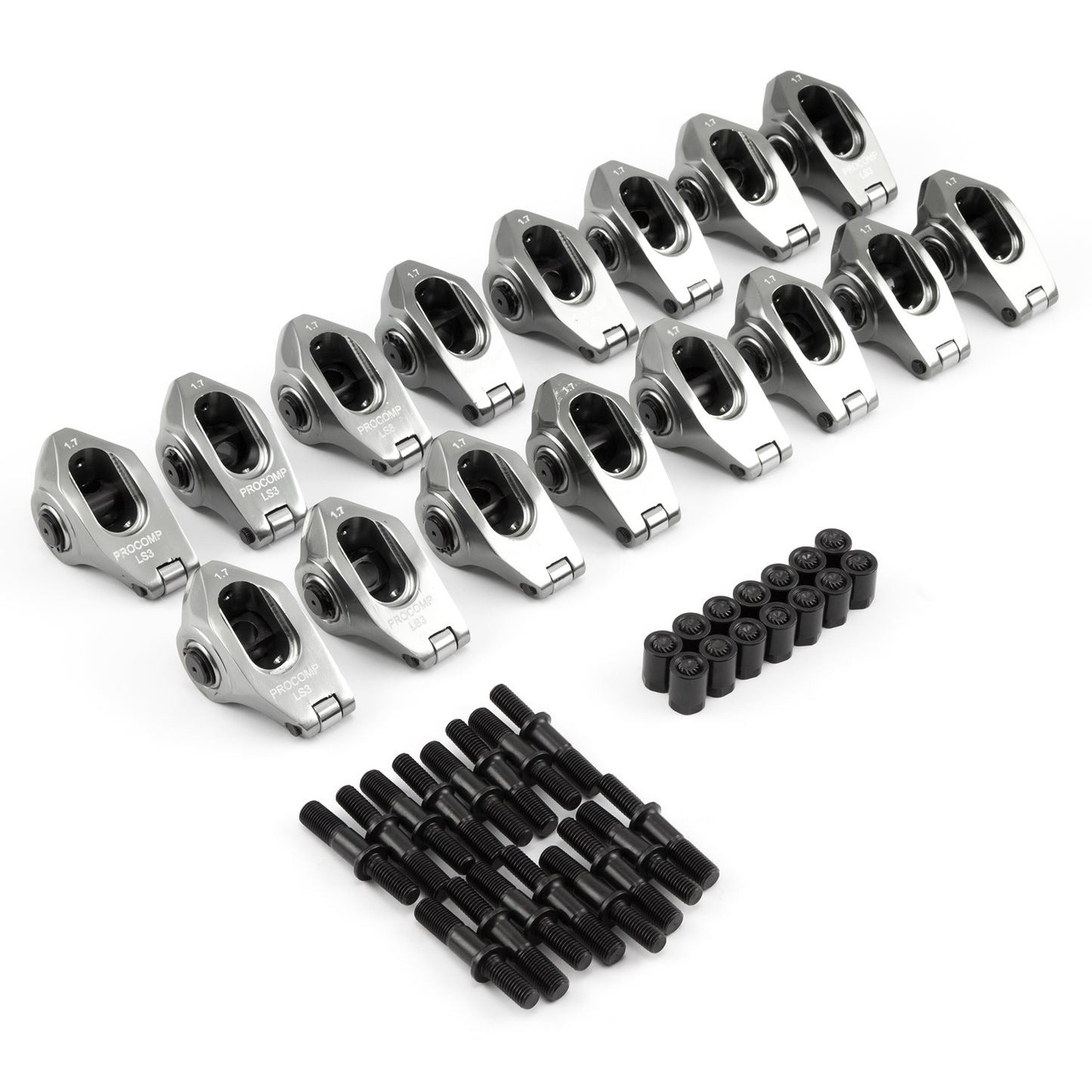 Balancines de aluminio de relación 1.7 para montaje en pedestal LS3/L92 (con herrajes)