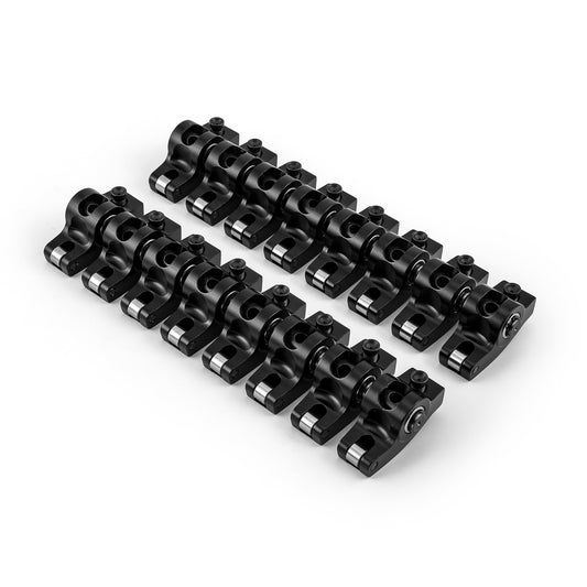 Juego de balancines de aluminio Ford SB 289 302 Windsor ajustables con montaje de perno de 5/16" 1.6" [Negro]