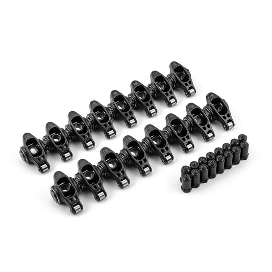 Juego de balancines de cromo-molibdeno ultra negro de 7/16" para Chevy SBC 350, relación 1.5