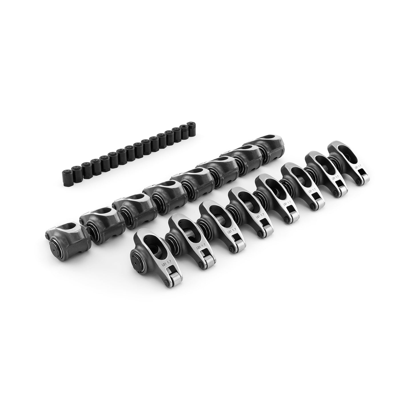 Juego de balancines de rodillos de acero inoxidable con montaje de perno para Chevy GM LS1 1.7