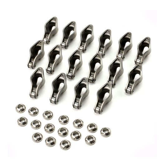 Chevy SBC 350 1.6 Ratio 7/16" Self Aligning Steel Roller Tip Rocker Arm Set