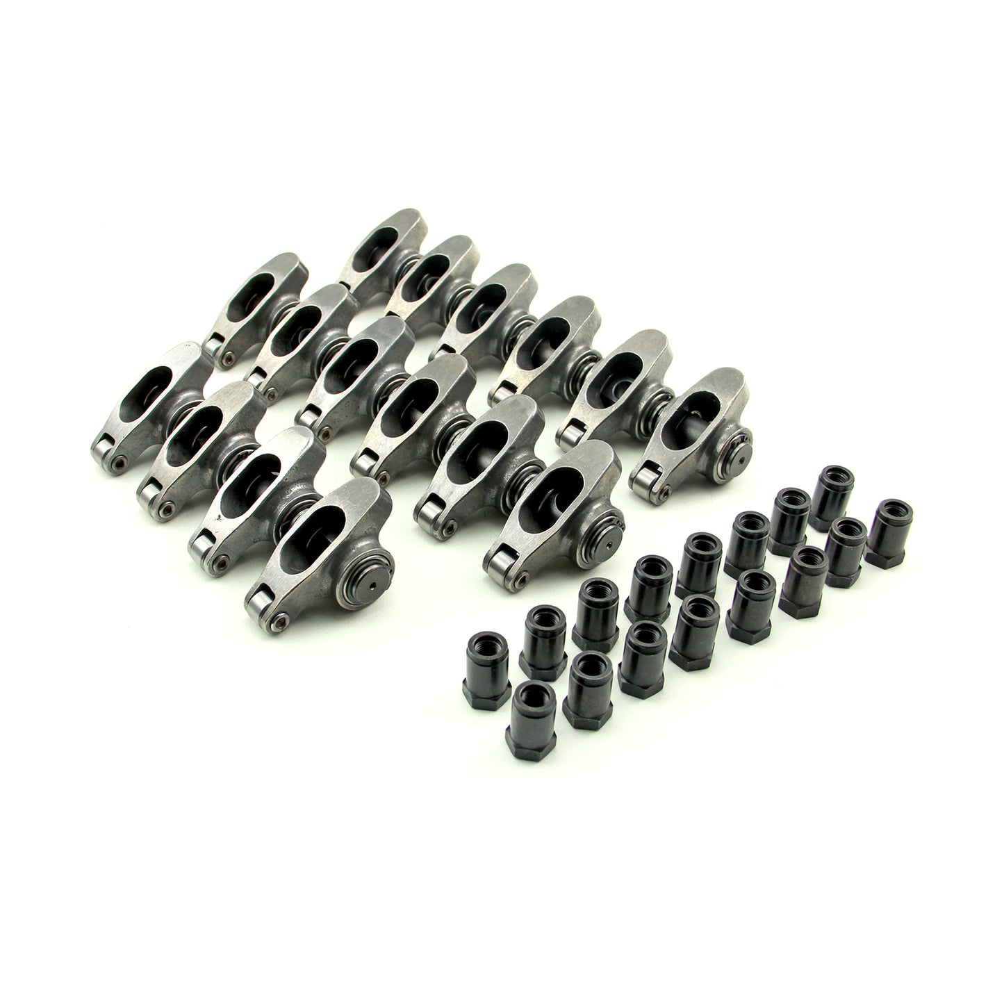 Chevy SBC 350 1.50 7/16" Self Aligning Stainless Steel Roller Rocker Arm Set